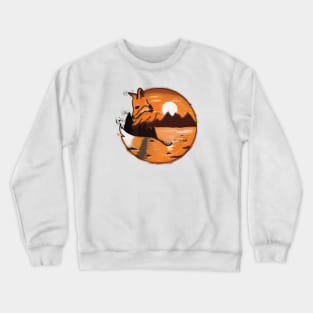 Fox Sunset Crewneck Sweatshirt